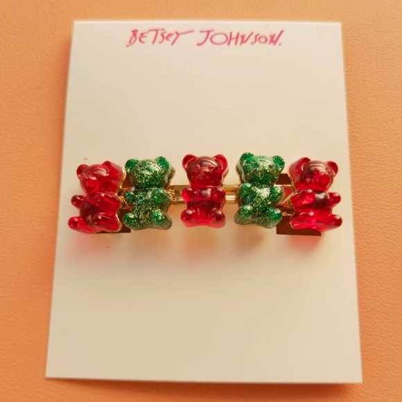 BETSEY JOHNSON Festive Gummy Bear Hair Clip NWT - Picture 8 of 8